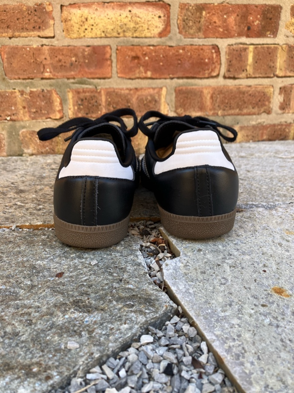 adidas Samba OG Black with White Stripes and Brown Gum Sole - Picture 5 of 17